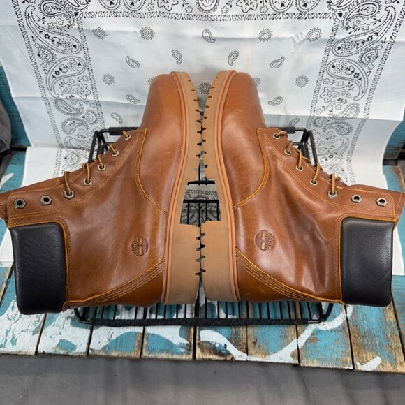 New Sample Timberland Jayne 6" Wtrprf Boots Brown Ankle Distressed Woman Sz 9.5 - Picture 10 of 10